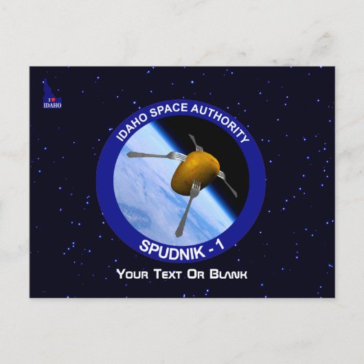 アイダホ・スプドニク衛星ミッションパッチ ポストカード (正面)
