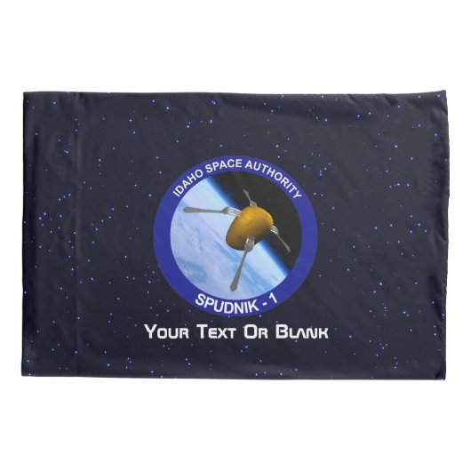 アイダホ・スプドニク衛星ミッションパッチ 枕カバー (裏面)