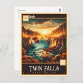 アイダホ・ツイン・秋 |ヴィンテージ ポストカード (正面/裏面)
