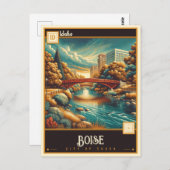 アイダホ・ボイシ |ヴィンテージ ポストカード (正面/裏面)