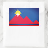 アイダホ・ポカテロ国旗 長方形シール (バッグ)