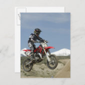 アイダホ、モトクロスレーシング、オートバイレース ポストカード (正面/裏面)