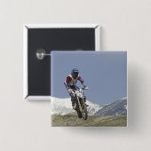 アイダホ、モトクロスレーシング、オートバイレース 缶バッジ (正面&裏面)