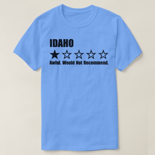 アイダホ・ワンレビューTシャツ Tシャツ (デザイン正面)