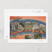 アイダホ(州大文字/花) – 大文字 ポストカード (正面/裏面)