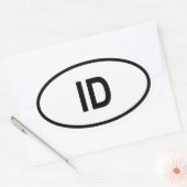 アイダホ「ID」 楕円形シール (封筒)