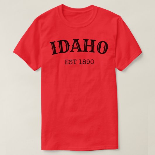 アイダホEst 1890 Tシャツ (デザイン正面)