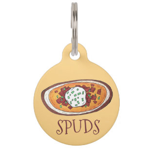 アイダホIDポテト焼いたスキンジャガイモ粉 ペット　ネームタグ