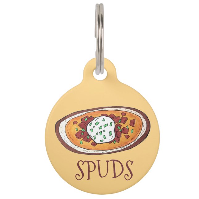 アイダホIDポテト焼いたスキンジャガイモ粉 ペット　ネームタグ (正面)