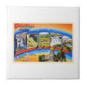 アイダホIDヴィンテージ大文字葉書の州 タイル (正面)