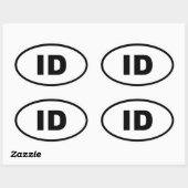 アイダホID 楕円形シール (シート)
