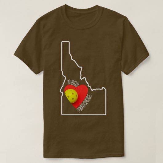 アイダホLoves Pickleball Tシャツ (デザイン正面)