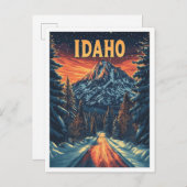 アイダホUSAアートヴィンテージイラストレーション旅行 ポストカード (正面/裏面)