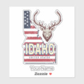 アイダ統一されたホ州レトロ地図ヴィンテージシカUSA シール (シート)