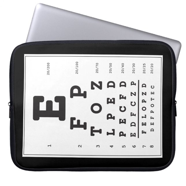 アイチャート重ね上袖 ラップトップスリーブ (正面)