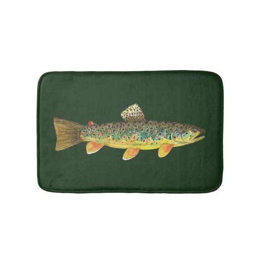 アイチョロジーBrown Trout魚釣り バスマット (正面)