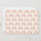 アイツアガール赤面ピンクパステルテラコッタレインボー 招待状 (裏面)