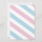 アイツイズボーイ&ガールベイビーシャワーピンクブルー招待状 招待状 (裏面)