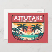 アイツタキ調理師諸島レトロエンブレム ポストカード (正面/裏面)