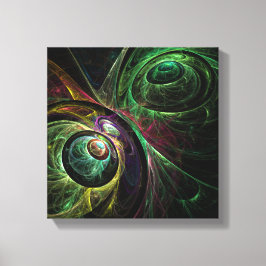 アイツーアイ抽象芸術アートブラックとホワイト キャンバスプリント