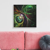 アイツーアイ抽象芸術アートブラックとホワイト キャンバスプリント (インサイチュ (リビング))