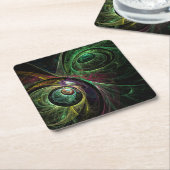 アイツーアイ抽象芸術アート スクエアペーパーコースター (アングル)