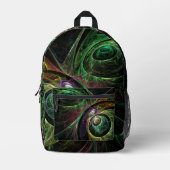 アイツーアイ抽象芸術アート プリントバックパック (正面)