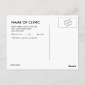 アイテストアポイントメントリマインダーモダン顔グラス ポストカード (裏面)