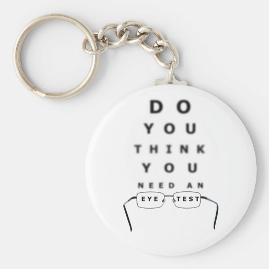 アイテストグラフボタンのキーチェーン キーホルダー (正面)