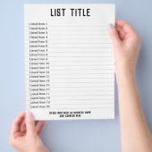 アイテムのリスト。最大40個のアイテムを表示。両面 チラシ (手)
