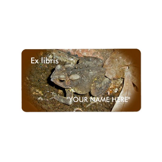 アイテムの調整を行うEx librisスタンプ ラベル (正面)