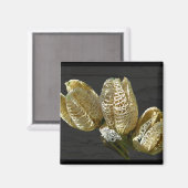 アイテムを調整する空のユリの種子ポッド マグネット (正面/裏面)