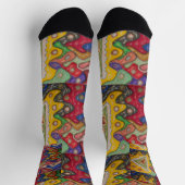 アイテム色彩の鮮やかアートに私の印象を与える ソックス (上部)