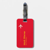 アイデおもしろいィケーション「もう一度行くぞ!」 Green ラゲッジタグ (裏面縦)