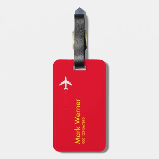 アイデおもしろいィケーション「もう一度行くぞ！」 Green ラゲッジタグ (裏面縦)