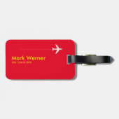 アイデおもしろいィケーション「もう一度行くぞ！」 Green ラゲッジタグ (裏面横)