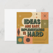 アイデアは簡単。実行が難しい 招待状 (正面/裏面)