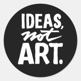アイディアではなくアートクラシックラウンドステッカー（黒） ラウンドシール