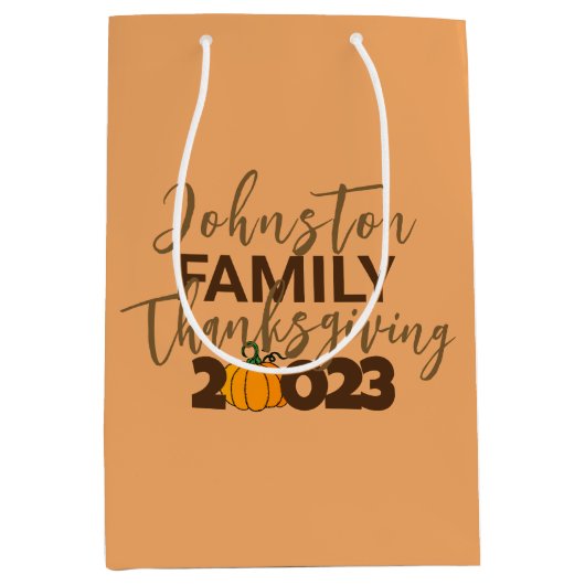 アイディアのファミリ懇親会 ミディアムペーパーバッグ (正面)