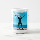 アイディアの信頼熱狂する引用文写真マグカップ コーヒーマグカップ (中央)