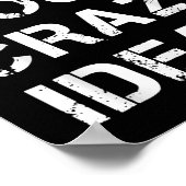 アイディアの信頼熱狂する、感動的引用文・グラフ ポスター (角)