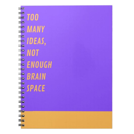 アイディアの数が多すぎるおもしろいBrain Notebook &クリエイティブ ノートブック (正面)