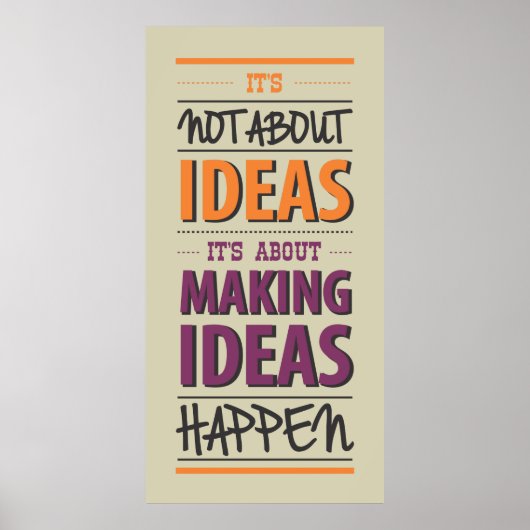 「アイディアの発生」引用文 ポスター (正面)