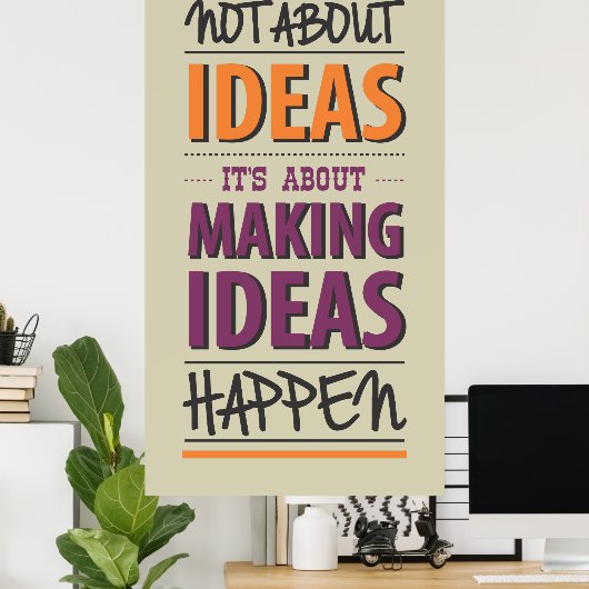 「アイディアの発生」引用文 ポスター (ホームオフィス)