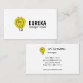 アイディアの電球のロゴの名刺 名刺 (正面/裏面)