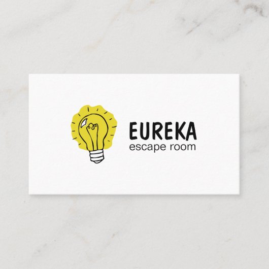 アイディアの電球のロゴの名刺 名刺 (正面)