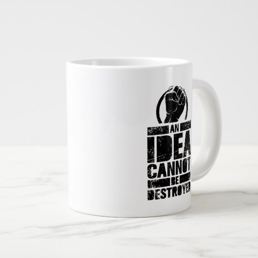アイディアは破壊できない ジャンボコーヒーマグカップ (正面右)