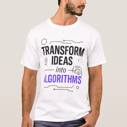 アイディアをアルゴリズムT型に変換 | 技術 Tシャツ (正面)