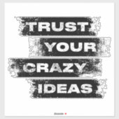 アイディアを信頼熱狂するする |ラベルグランジステッカー シール (シート)