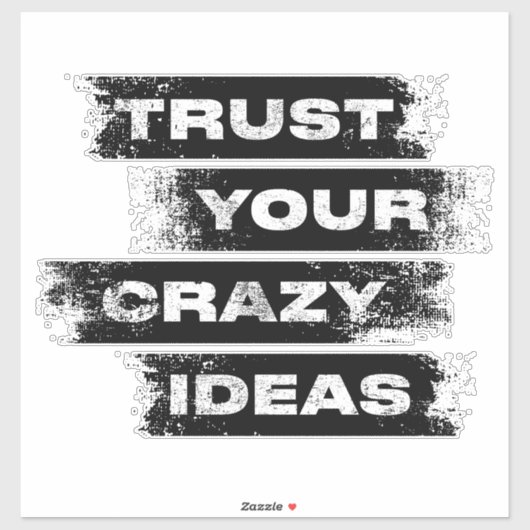 アイディアを信頼熱狂するする |ラベルグランジステッカー シール (シート)